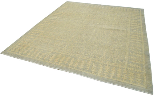 Tebriz Beige Classic Cotton Wool Handmade Area Rug 7'9'' x 9'1''