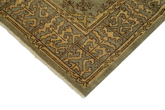 Tebriz Yellow Classic Cotton Wool Handmade Area Rug 9'6'' x 12'0''