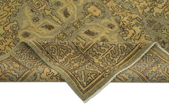 Tebriz Yellow Classic Cotton Wool Handmade Area Rug 9'6'' x 12'0''