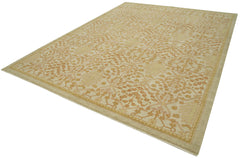 Tebriz Beige Classic Cotton Wool Handmade Area Rug 9'0'' x 12'0''