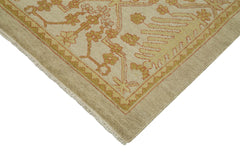 Tebriz Beige Classic Cotton Wool Handmade Area Rug 9'0'' x 12'0''