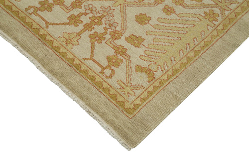 Tebriz Beige Classic Cotton Wool Handmade Area Rug 9'0'' x 12'0''