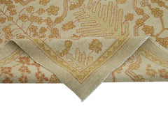 Tebriz Beige Classic Cotton Wool Handmade Area Rug 9'0'' x 12'0''