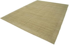 Tebriz Beige Classic Cotton Wool Handmade Area Rug 9'1'' x 12'1''
