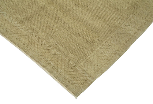Tebriz Beige Classic Cotton Wool Handmade Area Rug 9'1'' x 12'1''