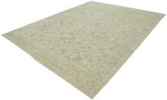 Tebriz Beige Classic Cotton Wool Handmade Area Rug 9'0'' x 11'7''