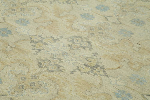 Tebriz Beige Classic Cotton Wool Handmade Area Rug 9'0'' x 11'7''