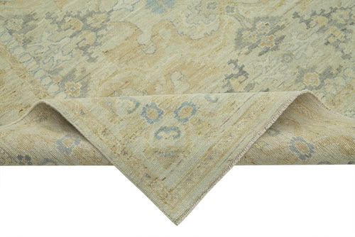 Tebriz Beige Classic Cotton Wool Handmade Area Rug 9'0'' x 11'7''