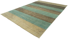 Tebriz Turquoise Classic Cotton Wool Handmade Area Rug 8'10'' x 11'10''