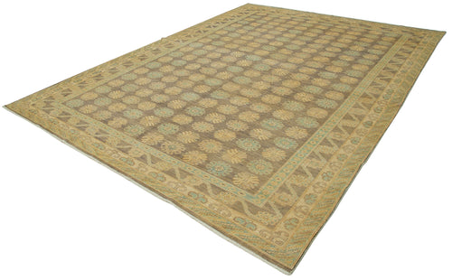 Handmade Area Rug – Classic Beige Wool Cotton Carpet | Turkish Hand Knotted Vintage