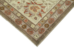 Tebriz Brown Classic Cotton Wool Handmade Area Rug 9'2'' x 11'11''