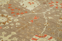 Tebriz Brown Classic Cotton Wool Handmade Area Rug 9'2'' x 11'11''