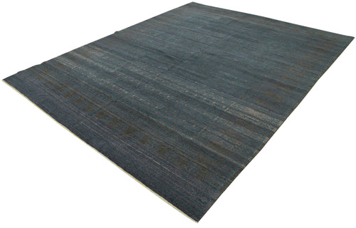 Tebriz Blue Classic Cotton Wool Handmade Area Rug 7'9'' x 9'11''