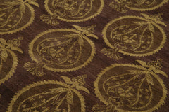 Tebriz Purple Classic Cotton Wool Handmade Area Rug 7'9'' x 9'10''