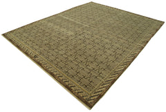 Tebriz Brown Classic Cotton Wool Handmade Area Rug 8'0'' x 10'1''