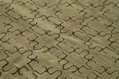 Tebriz Brown Classic Cotton Wool Handmade Area Rug 8'0'' x 10'1''