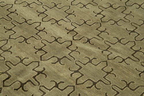 Tebriz Brown Classic Cotton Wool Handmade Area Rug 8'0'' x 10'1''