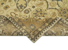 Tebriz Beige Classic Cotton Wool Handmade Area Rug 9'11'' x 13'11''