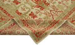 Tebriz Beige Classic Cotton Wool Handmade Area Rug 10'2'' x 14'1''