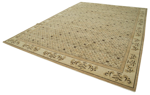Tebriz Beige Classic Cotton Wool Handmade Area Rug 10'0'' x 13'11''