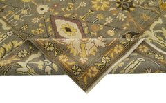 Tebriz Brown Classic Cotton Wool Handmade Area Rug 9'1'' x 11'10''