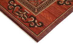 Handmade Area Rug – Classic Red Tebriz Cotton Wool Vintage Turkish Carpet 9'x12'