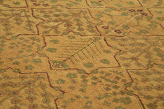 Tebriz Orange Classic Cotton Wool Handmade Area Rug 8'10'' x 11'10''