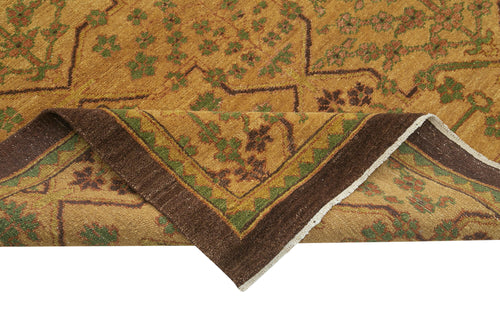 Tebriz Orange Classic Cotton Wool Handmade Area Rug 8'10'' x 11'10''