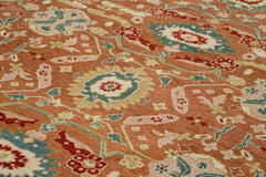 Tebriz Red Classic Cotton Wool Handmade Area Rug 9'2'' x 11'10''