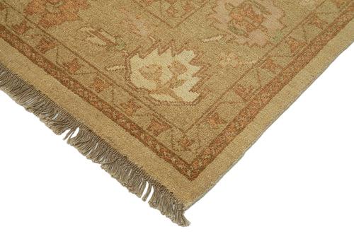 Handmade Area Rug - Classic Beige Cotton Wool Turkish Wool Carpet 9'x11'11''