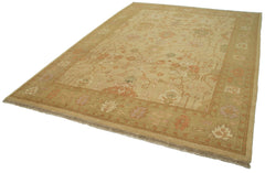 Tebriz Yellow Classic Cotton Wool Handmade Area Rug 8'11'' x 12'0''