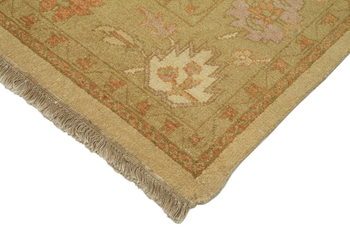 Tebriz Yellow Classic Cotton Wool Handmade Area Rug 8'11'' x 12'0''