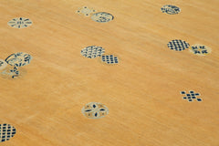 Tebriz Orange Classic Cotton Wool Handmade Area Rug 9'5'' x 12'3''