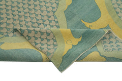 Handmade Area Rug – Classic Blue Turkish Hand Knotted Cotton Wool Carpet 8'11''x11'11''