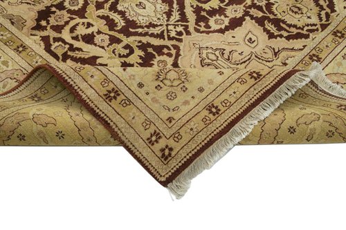 Tebriz Beige Classic Cotton Wool Handmade Area Rug 9'2'' x 12'2''