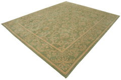 Tebriz Green Classic Cotton Wool Handmade Area Rug 8'2'' x 10'2''