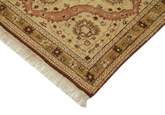 Tebriz Beige Classic Cotton Wool Handmade Area Rug 7'10'' x 9'8''