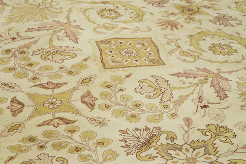 Tebriz Beige Classic Cotton Wool Handmade Area Rug 10'0'' x 13'7''