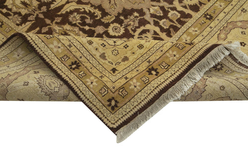 Tebriz Beige Classic Cotton Wool Handmade Area Rug 9'10'' x 14'1''