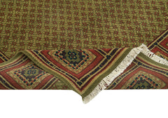 Tebriz Green Classic Cotton Wool Handmade Area Rug 7'7'' x 10'4''