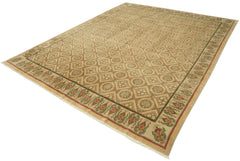 Tebriz Beige Classic Cotton Wool Handmade Area Rug 7'10'' x 10'0''
