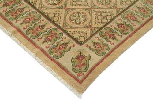 Tebriz Beige Classic Cotton Wool Handmade Area Rug 7'10'' x 10'0''