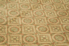 Tebriz Beige Classic Cotton Wool Handmade Area Rug 7'10'' x 10'0''