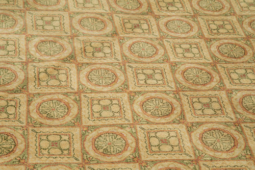 Tebriz Beige Classic Cotton Wool Handmade Area Rug 7'10'' x 10'0''