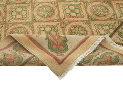 Tebriz Beige Classic Cotton Wool Handmade Area Rug 7'10'' x 10'0''