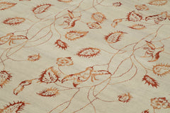 Tebriz Beige Classic Cotton Wool Handmade Area Rug 8'10'' x 11'11''