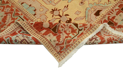 Tebriz Beige Classic Cotton Wool Handmade Area Rug 9'2'' x 11'6''