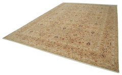 Tebriz Beige Classic Cotton Wool Handmade Area Rug 9'11'' x 13'9''