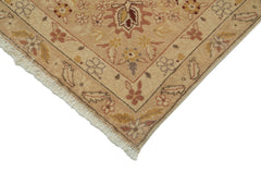 Tebriz Beige Classic Cotton Wool Handmade Area Rug 9'11'' x 13'9''