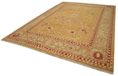 Tebriz Orange Classic Cotton Wool Handmade Area Rug 10'0'' x 14'1''